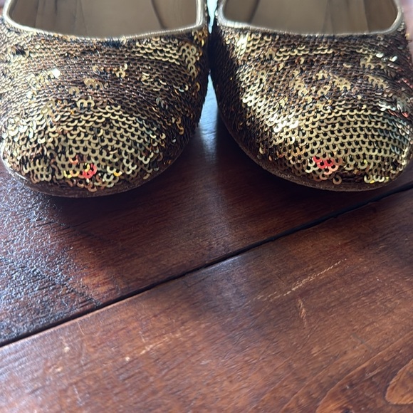 Kate Spade New York gold sequin red heel stiletto pumps size 8 Made in Italy - Picture 8 of 8